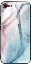 Beschermhoes van abstract marmerpatroon voor iPhone SE 2020 (abstract grijs)