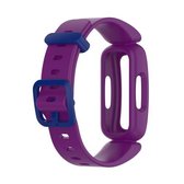 Voor Fitbit Inspire 2 siliconen vervangende horlogeband (paars + donkerblauw)