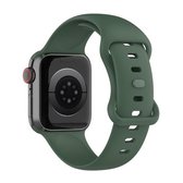 Siliconen vervangende horlogebanden, maat: groot formaat voor Apple Watch Series 6 & SE & 5 & 4 40 mm / 3 & 2 & 1 38 mm (donkergroen)