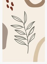 Botanical wall art vector set. Foliage line art drawing with abstract shape 1 - Postcard, Ansichtkaart, Wenskaarten, Uitnodigingskaarten- A6(10.50cm * 14.85cm)– 1810924396