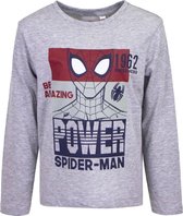 Marvel Spiderman shirt - Lange mouw - POWER - grijs - maat 110/116 (6)