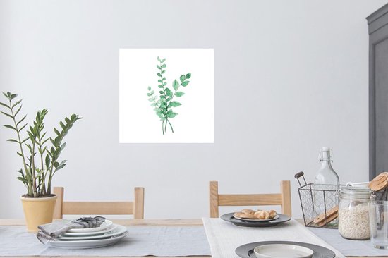 Stickers Stickers muraux - Aquarelle - Vert - Wit - 50x50 cm - Feuille adhésive