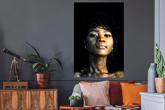 Stickers muraux - Film autocollant - Femme - Argile - Couleurs - 80x120 cm - Film adhésif - Stickers muraux Chambre d'enfant - Papier peint autocollant