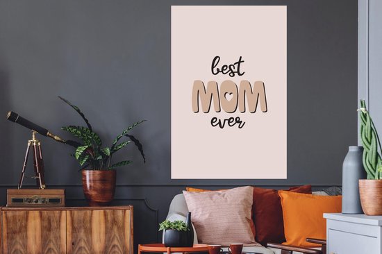 Stickers muraux - Film autocollant - Dictons - Best maman de tous les temps - Maman - Citations - 80x120 cm - Film adhésif - Stickers muraux Chambre d'enfant - Papier peint autocollant