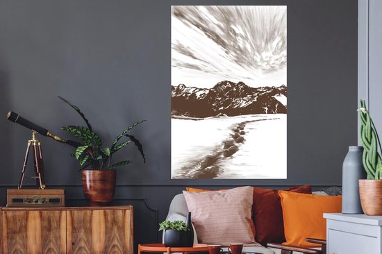 Stickers Stickers muraux - Berg - Plage - Mer - 80x120 cm - Film adhésif