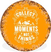 WallCircle - Wall Circle - Wall Circle Indoor - Vintage - Berg - Texte - 60x60 cm - Décoration murale - Peintures Ronds