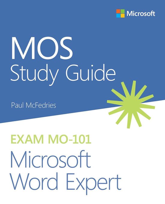 MOS Study Guide for Microsoft Word Expert Exam MO-101 - cover
