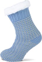 Homesocks anti slip sokken Golden dots - Blauw  - 42