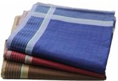 12 stuks Heren zakdoeken Donker - Stoffen katoenen zakdoeken - 40 - Blauw