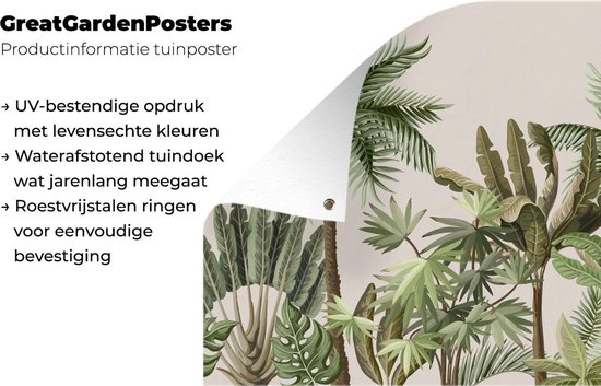 Tableau de jardin Arbre - Été - Grijs - 80x60 cm - Poster de jardin