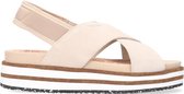 Woden Caroline Suede Sandalen - Dames - Beige - Maat 42