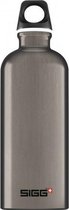 waterfles Traveller 1 liter donkergrijs/bruin