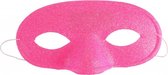 glittermasker rond roze unisex 17 cm