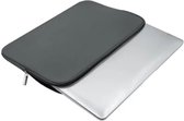 Laptop sleeve voor HP ChromeBook  - hoes - spatwaterbestending -Dubbele Ritssluiting - Soft Touch - Extra bescherming 14,6 inch  ( Grijs )