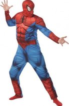 kostuum Spider-Man Deluxe heren rood/blauw maat XL