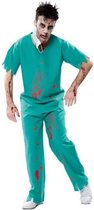 verkleedpak zombie arts polyester groen/rood mt M/L