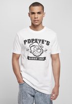 Urban Classics Popeye Heren Tshirt -S- Popeye Barber Shop Wit