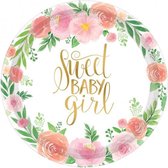 feestborden babyshower bloem 18 cm 8 stuks
