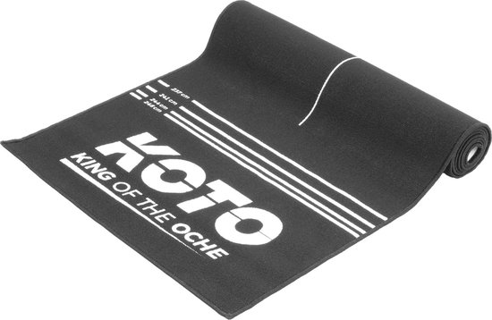 KOTO Carpet Dartmat Zwart 285 x 80 cm, hoogwaardige tapijt dartmat, rubberen vloer, 4 werplijnen, middenlijn & beschermfunctie voor vloer en darts, professioneel gebruik van KOTO — afbeelding 3