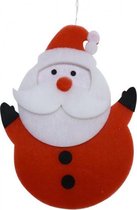 hangfiguur kerstman 36 x 34 cm rood/wit/zwart