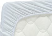 Briljant Home - Hoeslaken voor topdekmatras - Percal katoen - Wit - Lits-jumeaux (180x210/220 cm)