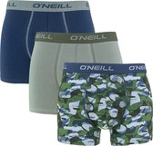 O'Neill boxers 3P camo & plain groen & blauw - XXL