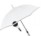 paraplu automatisch reflecterende rand 103 cm wit
