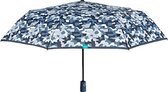 paraplu camouflage dames 98 cm microvezel blauw