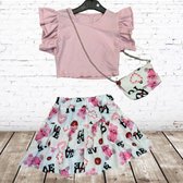 Meisjes set rok met shirt en tasje -s&C-98/104-Complete sets