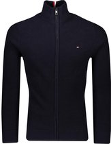 Tommy Hilfiger Vest Blauw Aansluitend - Maat L - Heren - Herfst/Winter Collectie - Katoen
