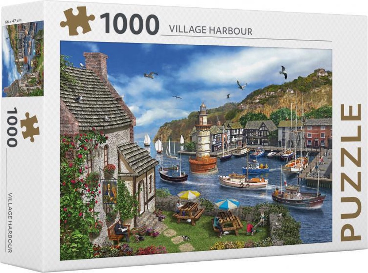 Afbeelding van product Rebo Productions  legpuzzel Village Harbour 1000 stukjes