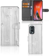 Telefoonhoesje OnePlus Nord 2 5G Smartphonehoesje met naam White Wood