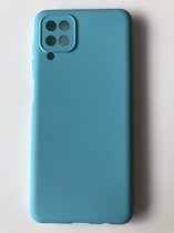 Siliconen back cover case - Geschikt voor Samsung Galaxy A12 - TPU hoesje Turquoise