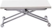 Uitschuifbare heftafel - Witte melamine - 100 x 57/114 x 40/75 cm