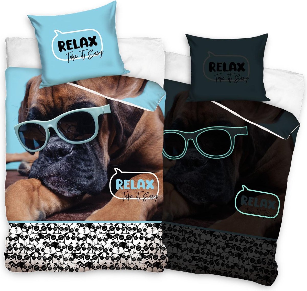 Animal Pictures Dekbedovertrek Hond Glow in the Dark - Eenpersoons - 140 x 200 cm - Katoen