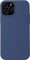 Effen kleur vloeibare siliconen schokbestendige beschermhoes voor iPhone 13 mini (diamantblauw)