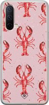 OnePlus Nord CE 5G hoesje siliconen - Lobster all the way | OnePlus Nord CE case | Roze | TPU backcover transparant