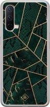 OnePlus Nord CE 5G hoesje siliconen - Abstract groen | OnePlus Nord CE case | groen | TPU backcover transparant