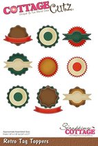 CottageCutz Retro Tag Toppers (CC-476)