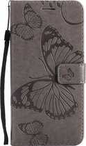 Mobigear Butterfly Telefoonhoesje geschikt voor OPPO A94 5G Hoesje Bookcase Portemonnee - Grijs