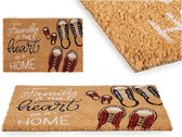 Deurmat Slippers Bruin Zwart Kokosvezel (40 x 2 x 60 cm)