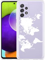 Hoesje Geschikt voor Samsung Galaxy A52s World Map