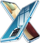 Voor Samsung Galaxy A12 TPU + PC Transparante schokbestendige beschermhoes