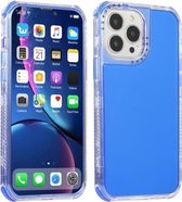 Dream Transparency TPU + pc schokbestendige achterkant van de behuizing voor iPhone 13 Pro (blauw)