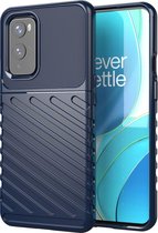 OnePlus 9 Hoesje - Mobigear - Groove Serie - TPU Backcover - Blauw - Hoesje Geschikt Voor OnePlus 9