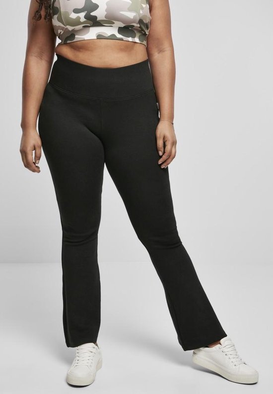Legging Urban Classics -M- Bootcut Bio Interlock Zwart