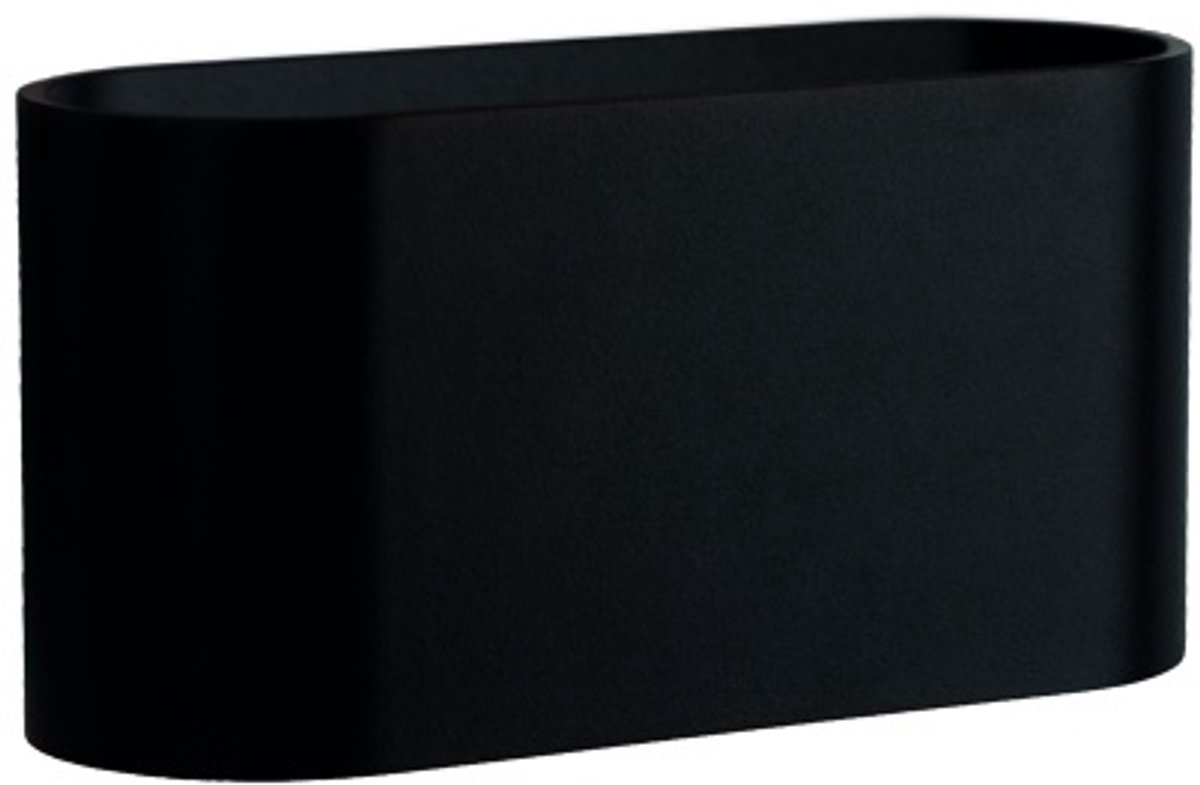 Spectrum - LED Wandlamp Ovaal - Mat Zwart met G9 fitting - 80x80x160 mm