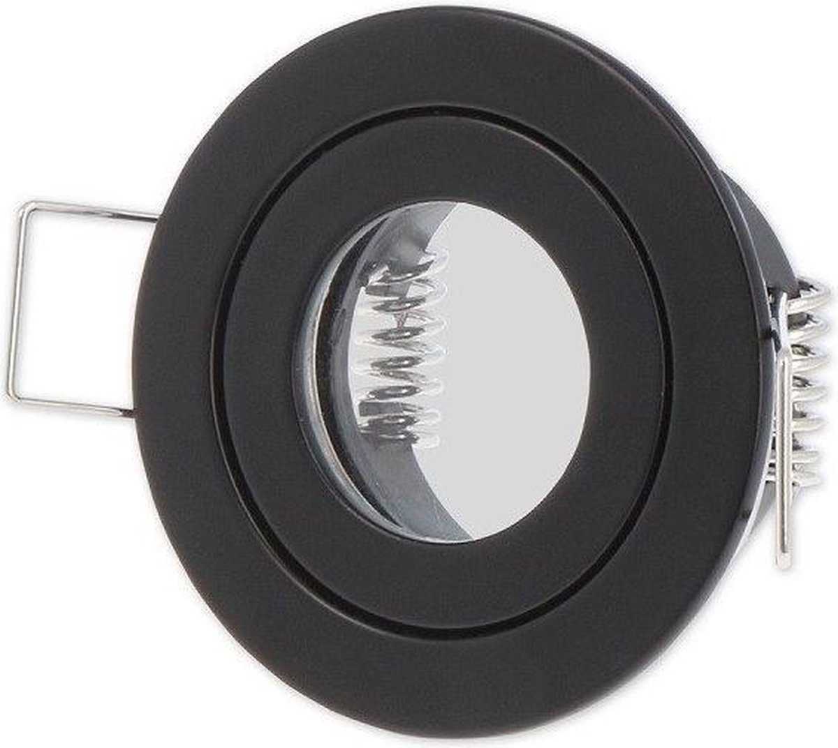 LED Line - OP=OP LED GU11 / MR11 inbouwspot Ø35mm - Zwart rond - Waterdicht IP44 - zaagmaat 40mm - buitenmaat 55mm