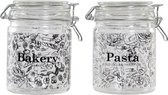 Tin DKD Home Decor Zwart Kristal 10 x 13 x 14 cm 720 ml (2 pcs)