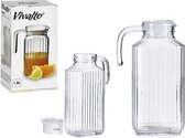 Transparante Glazen Kan Vivalto Met deksel Glas Plastic (1,8L) (1800 ml) (1,8 L)